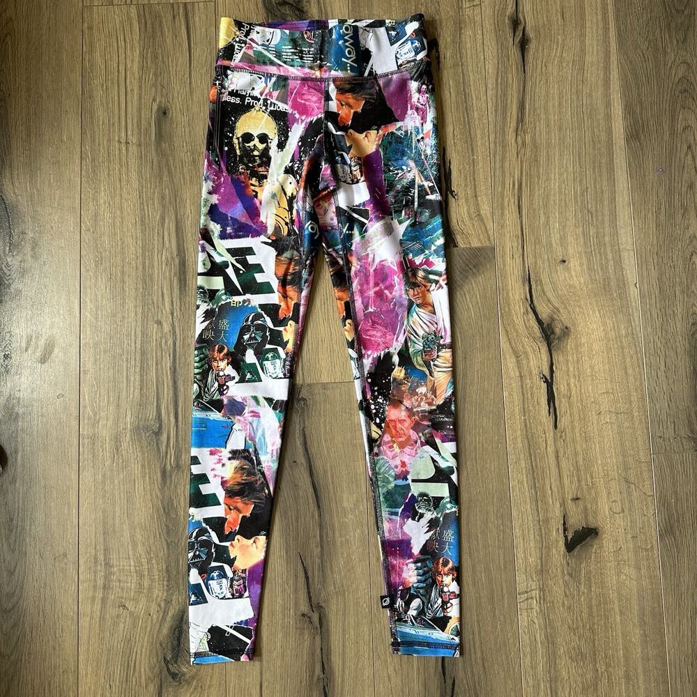 Terez x Star Wars Collection Leggings Size Small Colorful Pilates Yoga Fun Pant